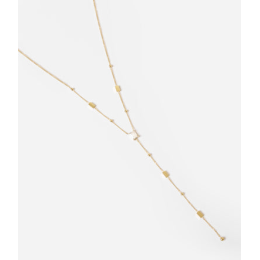 Collier Ariane en acier PVD jaune et oxydes de zirconium ZAG bijoux, SNM24333-01WHT