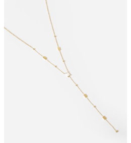 Collier Ariane en acier PVD jaune et oxydes de zirconium ZAG bijoux, SNM24333-01WHT