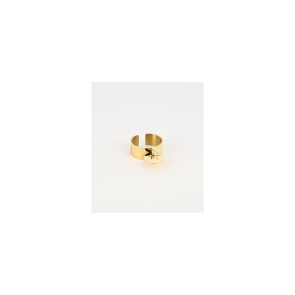 Bague ajustable Solaria en acier PVD jaune ZAG bijoux, SRL3474-01UNI