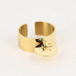 La Bague ajustable Solaria en acier PVD jaune ZAG bijoux, SRL3474-01UNI