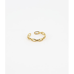 Bague ajustable Stepsès en acier PVD jaune ZAG bijoux, SRR13852-01UNI