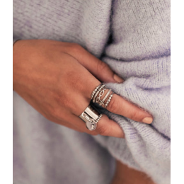 La Bague ajustable Stepsès en acier PVD jaune ZAG bijoux, SRR13852-01UNI