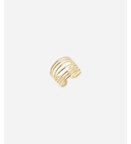 Bague ajustable Gio en acier PVD jaune ZAG bijoux, SRR24274-01UNI