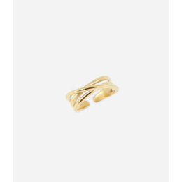 Bague ajustable Tidja en acier PVD jaune ZAG bijoux, SRR24297-01UNI