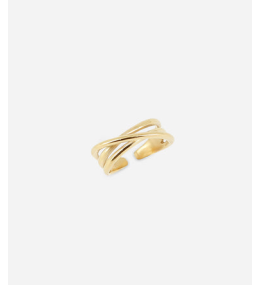 Bague ajustable Tidja en acier PVD jaune ZAG bijoux, SRR24297-01UNI