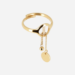 La Bague ajustable Hoya en acier PVD jaune ZAG bijoux, SRR24502-01UNI