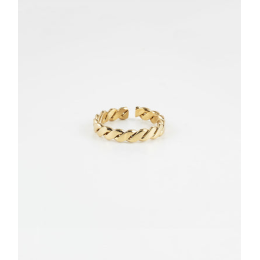 Bague ajustable Swan en acier PVD jaune ZAG bijoux, SRR3437-01UNI
