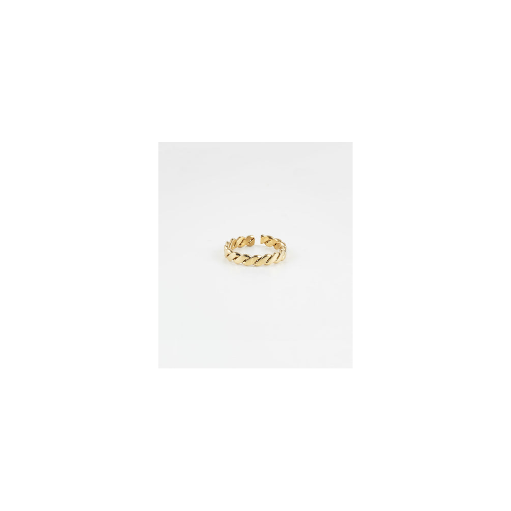 Bague ajustable Swan en acier PVD jaune ZAG bijoux, SRR3437-01UNI Bague ajustable Swan en acier PVD jaune ZAG bijoux, SRR3437-01UNI
