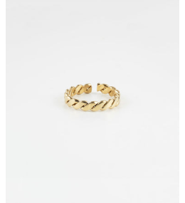Bague ajustable Swan en acier PVD jaune ZAG bijoux, SRR3437-01UNI