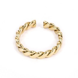 La Bague ajustable Swan en acier PVD jaune ZAG bijoux, SRR3437-01UNI
