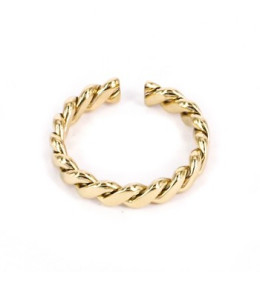 La Bague ajustable Swan en acier PVD jaune ZAG bijoux, SRR3437-01UNI