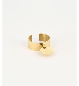 Bague ajustable Ma bonne étoile en acier PVD jaune ZAG bijoux, SRR3470-01UNI