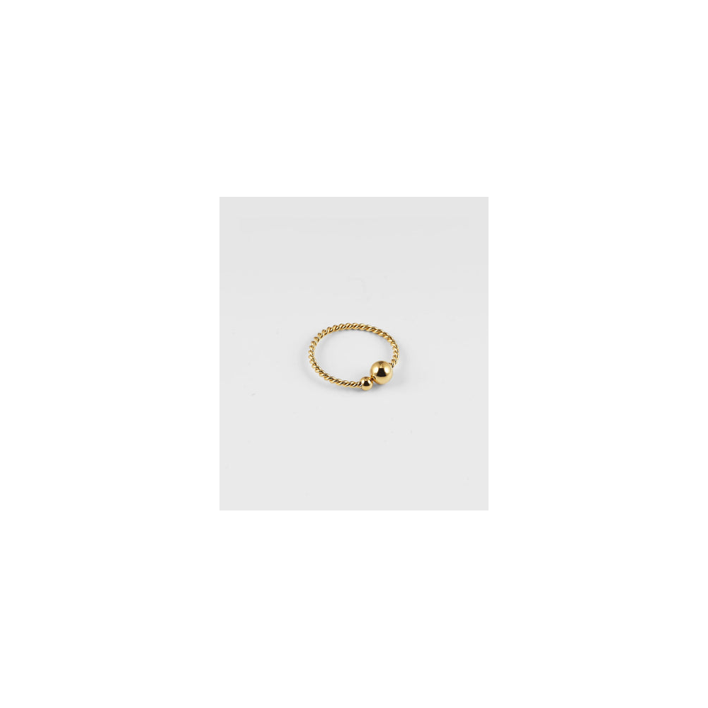 Bague ajustable Soto en acier PVD jaune ZAG bijoux, SRR6330-01UNI