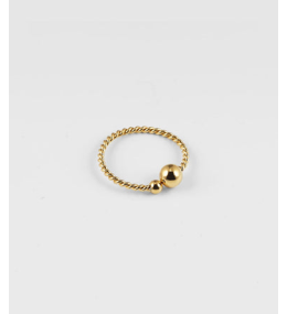 Bague ajustable Soto en acier PVD jaune ZAG bijoux, SRR6330-01UNI