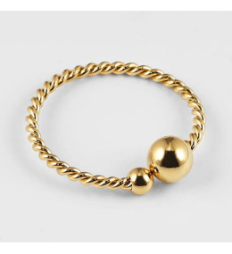 La Bague ajustable Soto en acier PVD jaune ZAG bijoux, SRR6330-01UNI