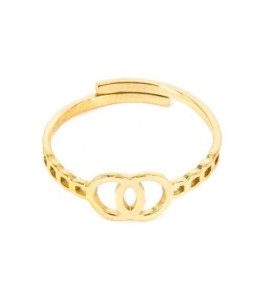 La Bague ajustable Doriane en acier PVD jaune ZAG bijoux, SRR9480-01UNI