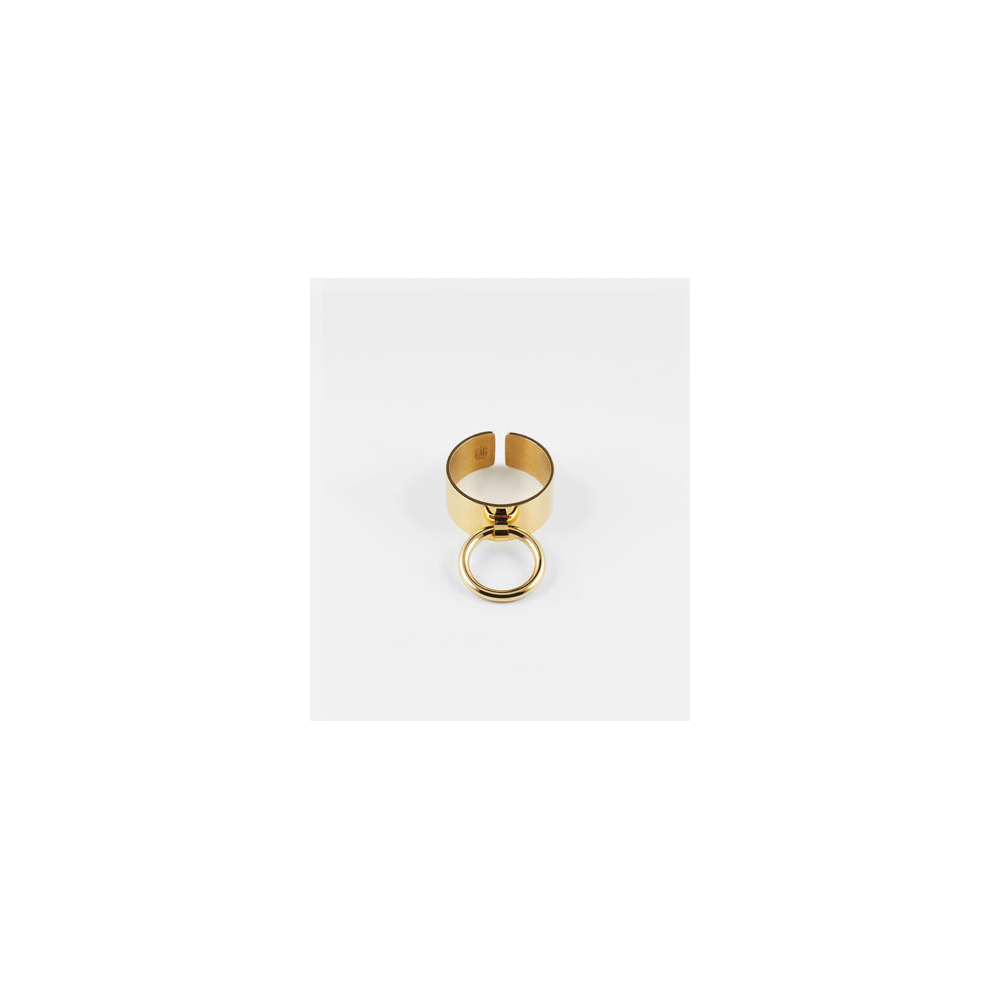 Bague ajustable Ginza en acier PVD jaune ZAG bijoux, SRR9552-01UNI Bague ajustable Ginza en acier PVD jaune ZAG bijoux, SRR9552-01UNI