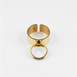 La Bague ajustable Ginza en acier PVD jaune ZAG bijoux, SRR9552-01UNI
