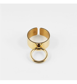 La Bague ajustable Ginza en acier PVD jaune ZAG bijoux, SRR9552-01UNI