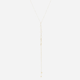 Le Collier Denebo en acier PVD jaune et oxydes de zirconium ZAG bijoux, SNM24442-01WHT