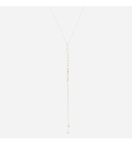 Le Collier Denebo en acier PVD jaune et oxydes de zirconium ZAG bijoux, SNM24442-01WHT