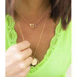 Le Collier Cuff en acier PVD jaune ZAG bijoux, SNS0204-01UNI