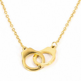 Le Collier Cuff en acier PVD jaune ZAG bijoux, SNS0204-01UNI