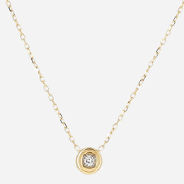 Le Collier Aiden en acier PVD jaune et oxyde de zirconium ZAG bijoux, SNS21946-01WHT