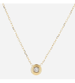 Le Collier Aiden en acier PVD jaune et oxyde de zirconium ZAG bijoux, SNS21946-01WHT