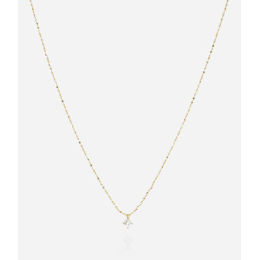 Collier Serena en acier PVD jaune et oxyde de zirconium ZAG bijoux, SNS23016-01WHT