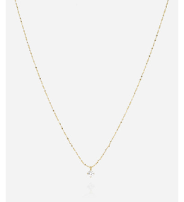 Collier Serena en acier PVD jaune et oxyde de zirconium ZAG bijoux, SNS23016-01WHT