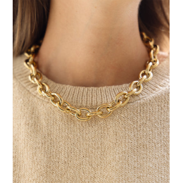 Le Collier Ecume en acier PVD jaune ZAG bijoux, SNS24208-01UNI