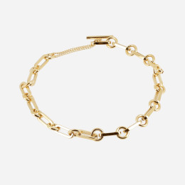 Le Collier Cyrano en acier PVD jaune ZAG bijoux, SNS24251-01UNI