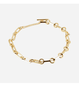 Le Collier Cyrano en acier PVD jaune ZAG bijoux, SNS24251-01UNI