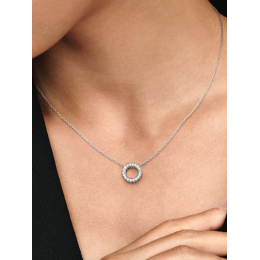 Collier Pandora cercle pavé Argent 925/1000 397436CZ-45