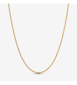 Le Chaîne à mailles forçat Pandora, en métal doré or jaune 585/1000, 368727C00-45.