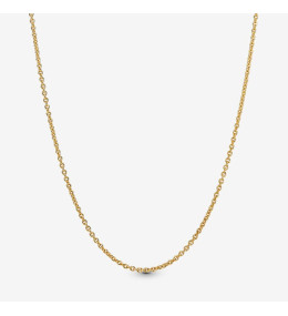 Le Chaîne à mailles forçat Pandora, en métal doré or jaune 585/1000, 368727C00-45.