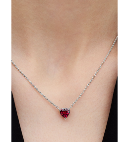 Le Collier Pandora, Pendant Halo Cœur Scintillant, en argent 925/1000, 392542C01-45