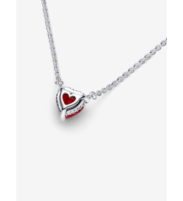 Le Collier Pandora, Pendant Halo Cœur Scintillant, en argent 925/1000, 392542C01-45