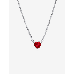 Le Collier Pandora, Pendant Halo Cœur Scintillant, en argent 925/1000, 392542C01-45