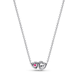 Collier Pandora Double Coeurs scintillant en argent 925/1000 393632C01-45