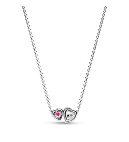 Collier Pandora Double Coeurs scintillant en argent 925/1000 393632C01-45