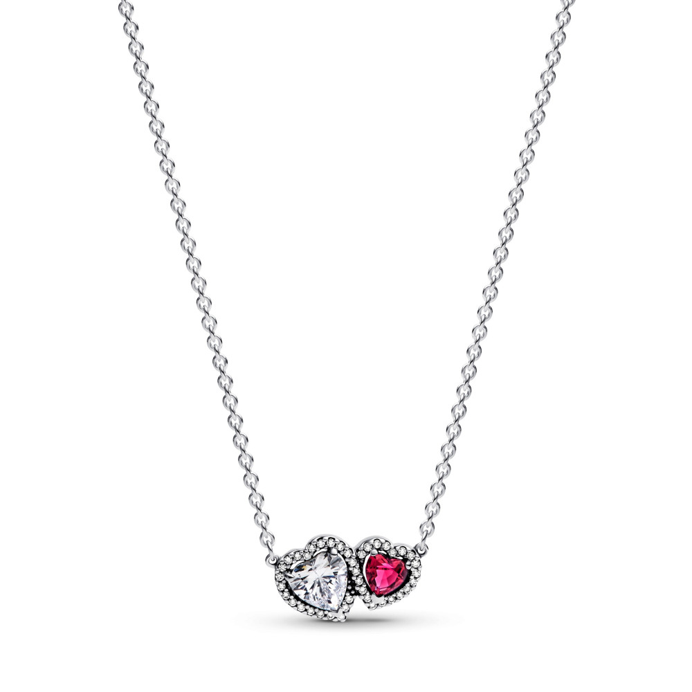 Collier Pandora Double Coeurs scintillant en argent 925/1000 393632C01-45