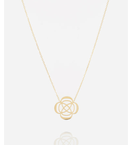 Collier Isaki en acier PVD jaune et oxyde de zirconium ZAG bijoux, SNS24505-01UNI