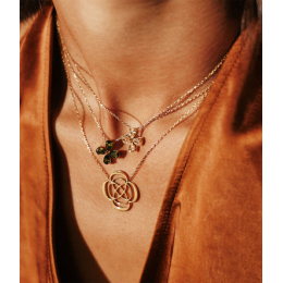 Le Collier Isaki en acier PVD jaune et oxyde de zirconium ZAG bijoux, SNS24505-01UNI