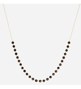 Collier Helska en acier PVD jaune et cristaux ZAG bijoux, SNS24551-01BLK