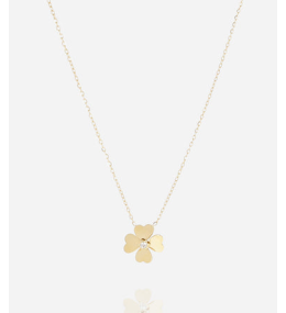 Collier Giorgio en acier PVD jaune et oxyde de zirconium ZAG bijoux, SNS25391-01WHT