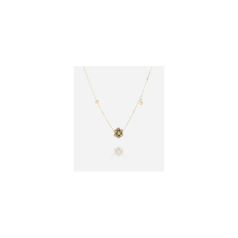 Collier Bacca en acier PVD jaune et pyrite ZAG bijoux, SNS25467-01BRW