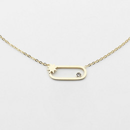 Le Collier Atoll en acier PVD jaune et oxyde de zirconium ZAG bijoux, SNS5307-01UNI