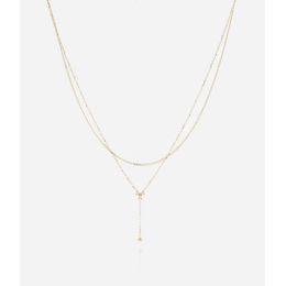 Collier Rosillo en acier PVD jaune et oxydes de zirconium ZAG bijoux, SNX21752-01WHT